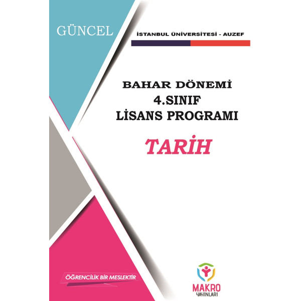 Auzef Tarih 4. Sınıf (Lisans) Bahar Dönemi Ders Kitapları